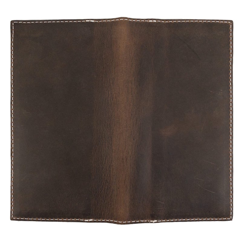 Hide & Drink, Checkbook Cover, Minimalist Organizer for Personal or Business Finances, Bill Holder, Full Grain Leather, Handmade, Bourbon Brown - Image 2